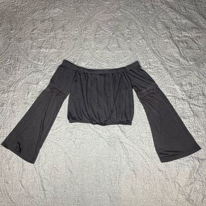 la hearts off the shoulder top